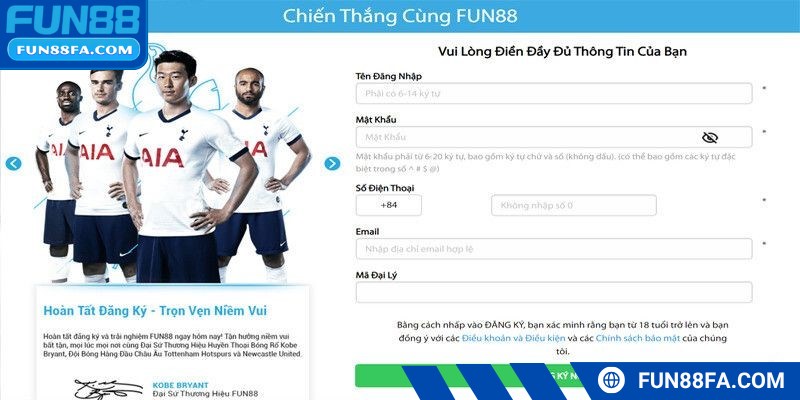 Hoàn tất xác nhận đăng ký Fun88 để thoải mái chơi game hàng ngày