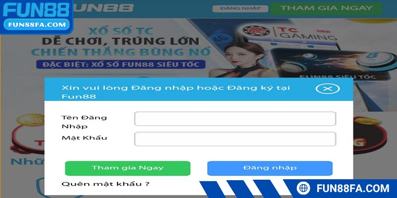 Đăng nhập Fun88 là quy trình thiết yếu cần thao tác liên tục hàng ngày