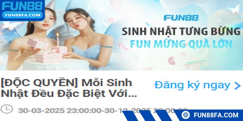 Thành viên lưu ý chỉ nhận thưởng vào đúng ngày sinh